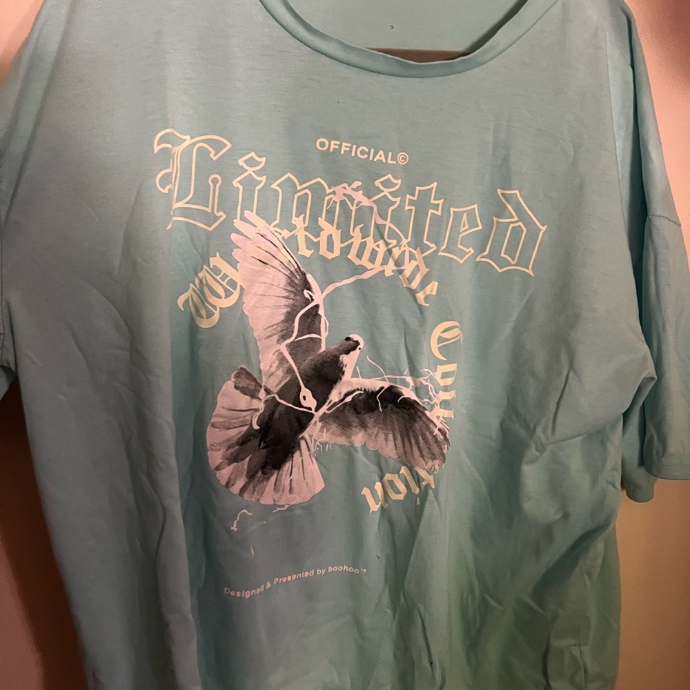 light blue t shirt